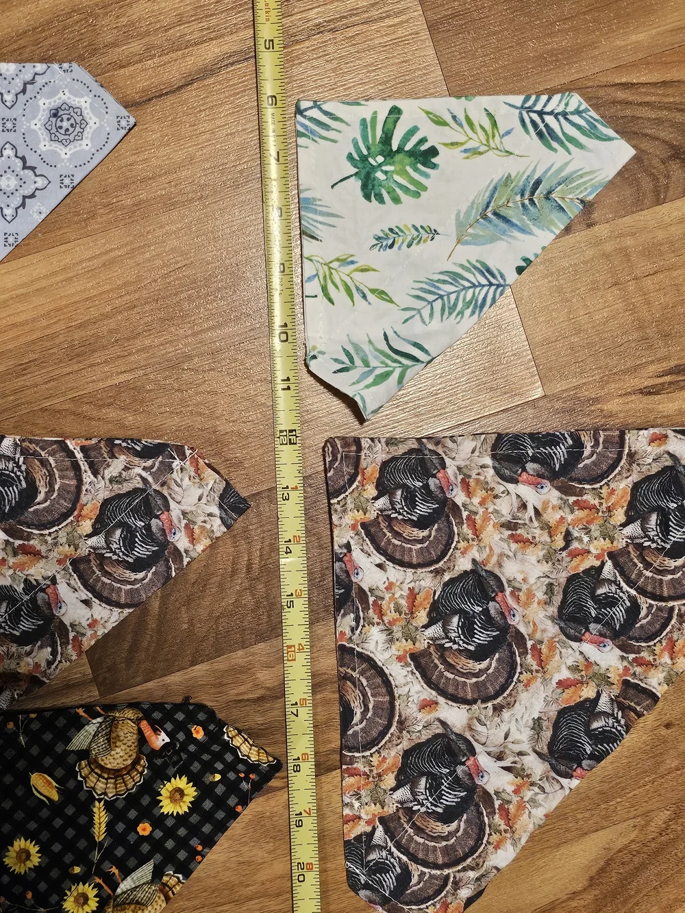 Handmade Multicolor Dog Bandana Set - Pack of 8